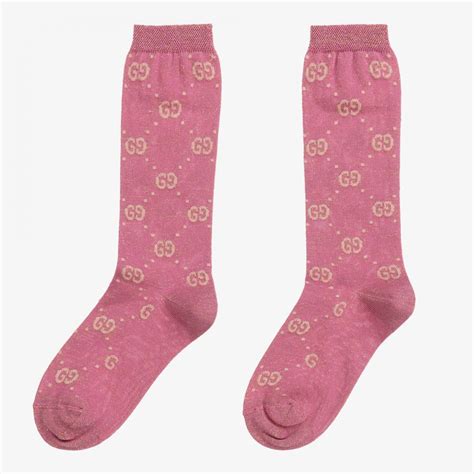 gucci pink glitter socks